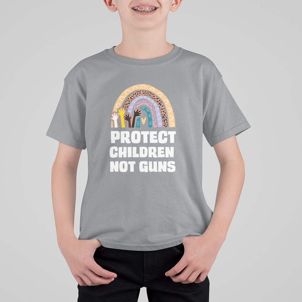 Gun Violence Awareness T Shirt For Kid Protect Children Not Guns In June We Wear Orange Day End Gun Violence Rainbow - Wonder Print Shop