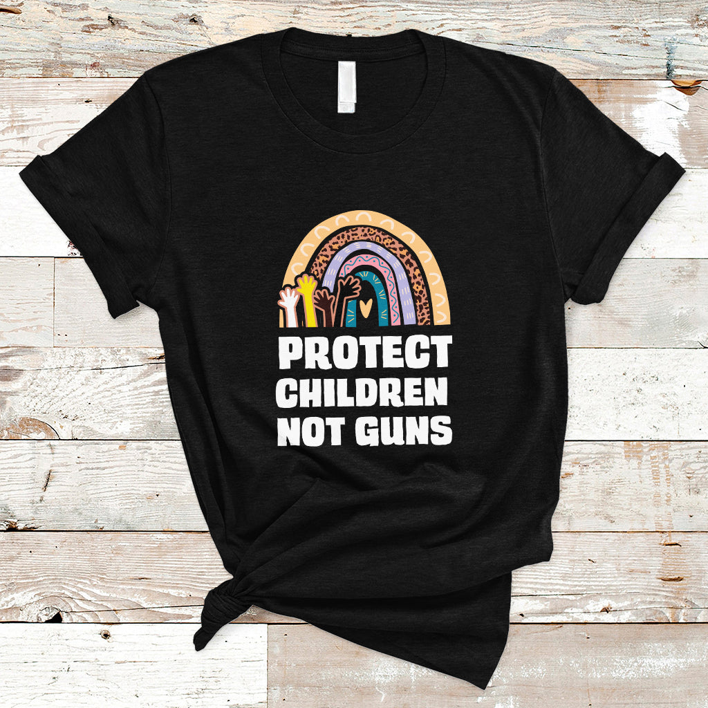Gun Violence Awareness T Shirt Protect Children Not Guns In June We Wear Orange Day End Gun Violence Rainbow - Wonder Print Shop