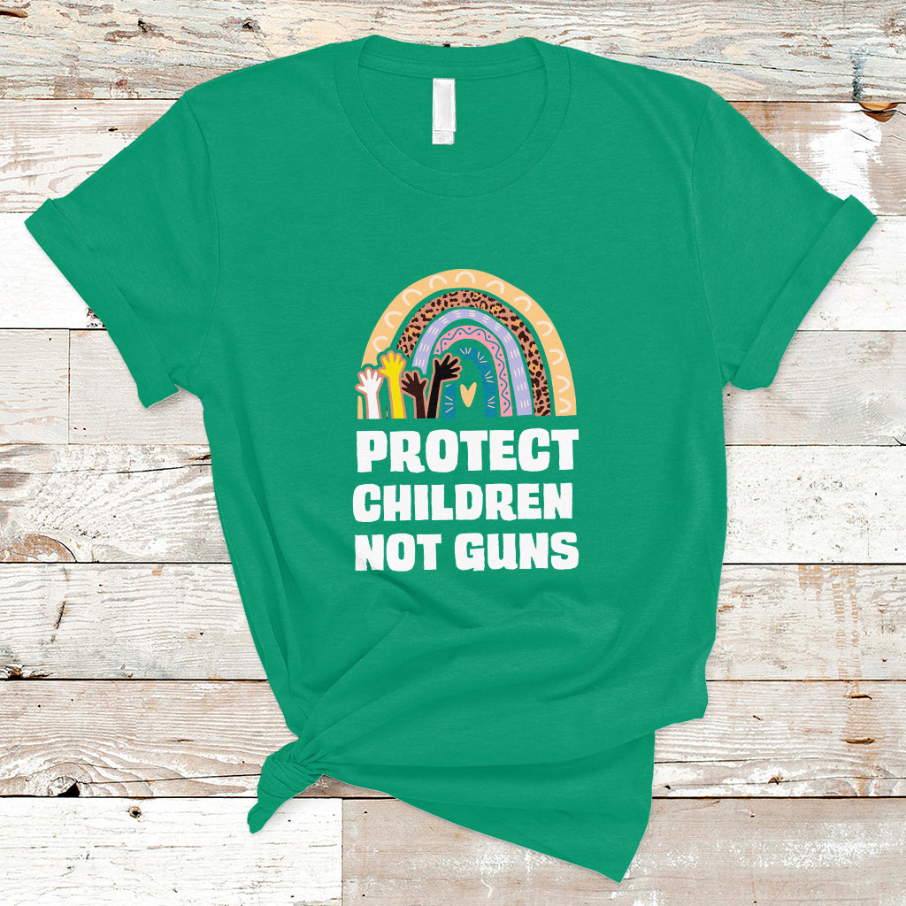 Gun Violence Awareness T Shirt Protect Children Not Guns In June We Wear Orange Day End Gun Violence Rainbow - Wonder Print Shop