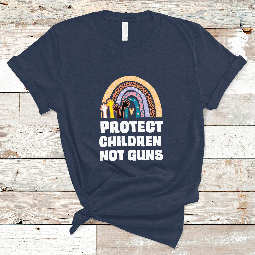 Gun Violence Awareness T Shirt Protect Children Not Guns In June We Wear Orange Day End Gun Violence Rainbow - Wonder Print Shop