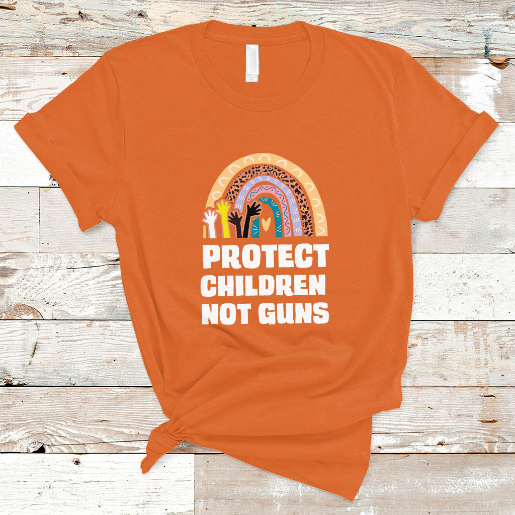 Gun Violence Awareness T Shirt Protect Children Not Guns In June We Wear Orange Day End Gun Violence Rainbow - Wonder Print Shop