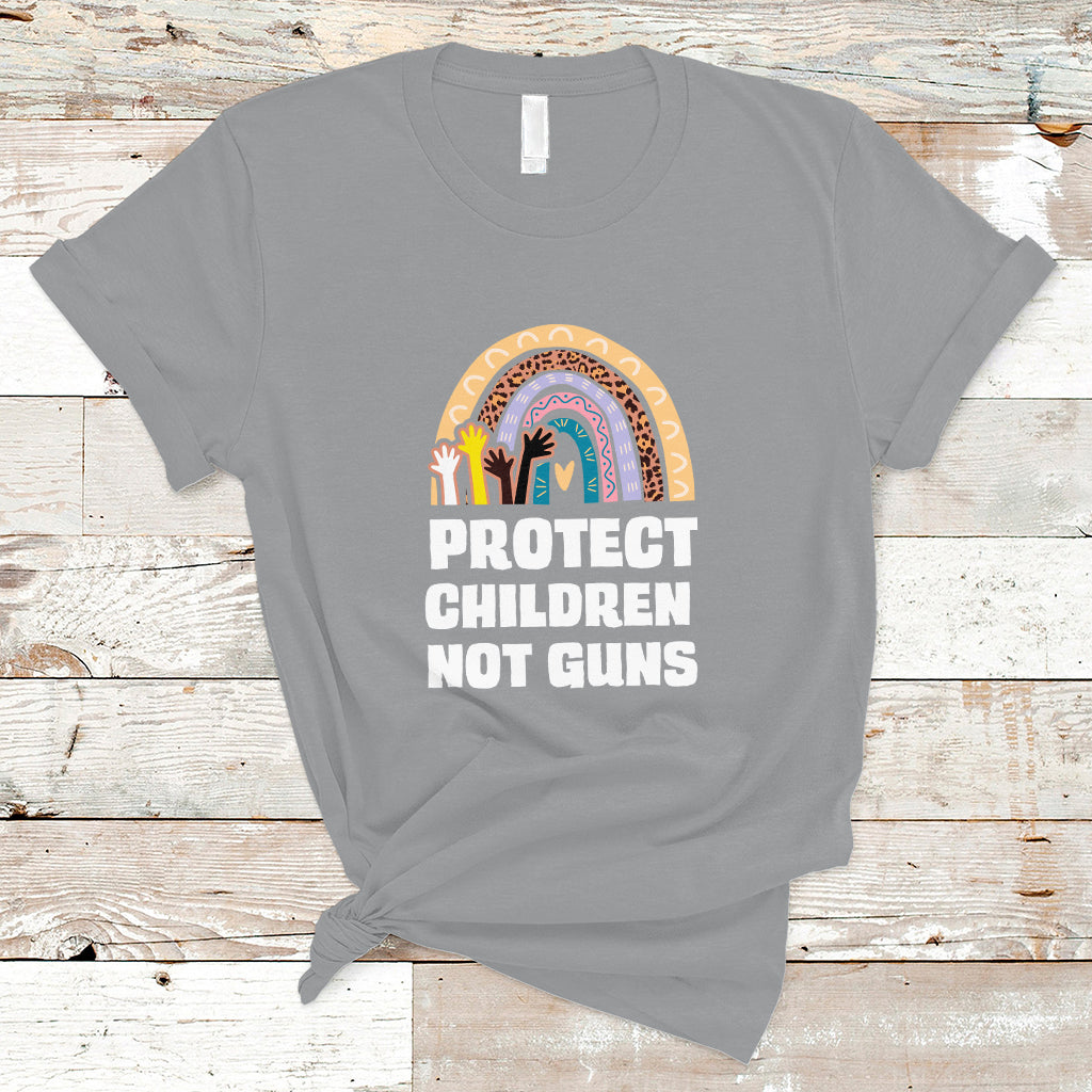 Gun Violence Awareness T Shirt Protect Children Not Guns In June We Wear Orange Day End Gun Violence Rainbow - Wonder Print Shop