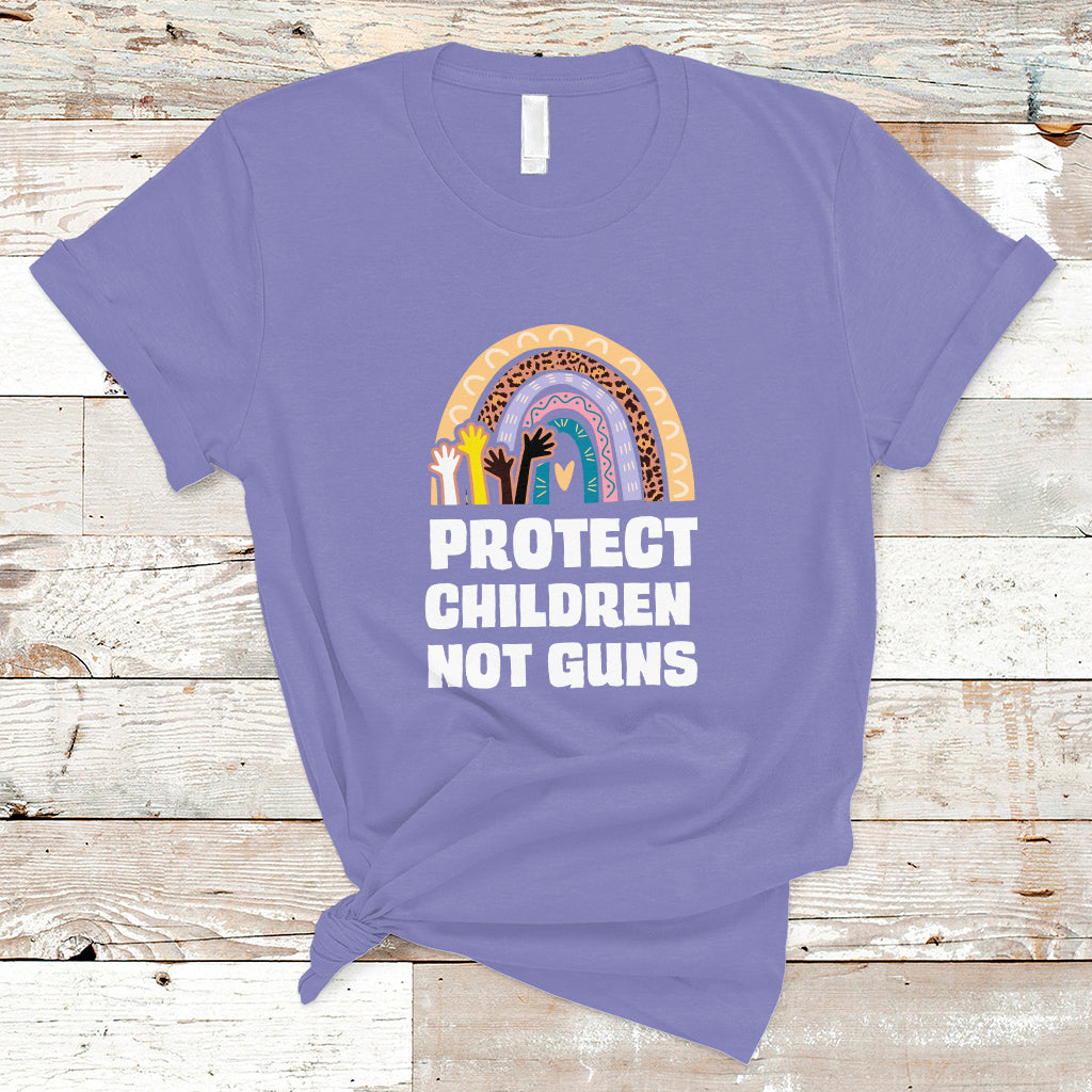 Gun Violence Awareness T Shirt Protect Children Not Guns In June We Wear Orange Day End Gun Violence Rainbow - Wonder Print Shop