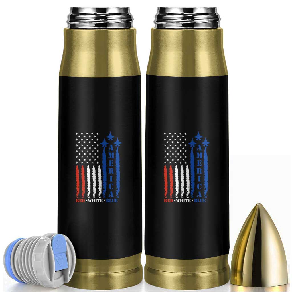 American Patriotic Bullet Tumbler 4th of July Red White And Blue US Flag