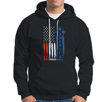American Patriotic Hoodie 4th of July Red White and Blue American Flag US Patriotic - Wonder Print Shop
