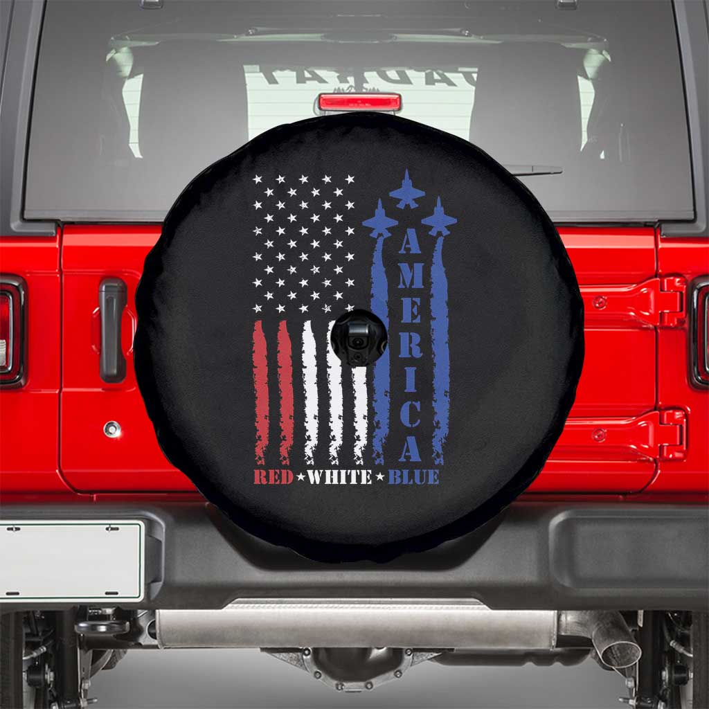 American Patriotic Spare Tire Cover 4th of July Red White And Blue US Flag