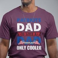 Patriots dad is like a regular dad only cooler American Dad US Father Patriotic T Shirt - Wonder Print Shop