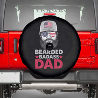 Bearded Badass American Dad Spare Tire Cover Funny 4th July US for Men