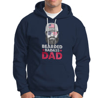 Funny Patriots American Men Bearded Badass Dad Hoodie - Wonder Print Shop