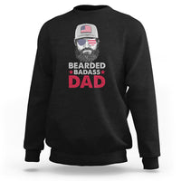 Funny Patriots American Men Bearded Badass Dad Sweatshirt - Wonder Print Shop