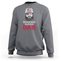 Funny Patriots American Men Bearded Badass Dad Sweatshirt - Wonder Print Shop
