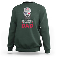 Funny Patriots American Men Bearded Badass Dad Sweatshirt - Wonder Print Shop