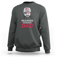 Funny Patriots American Men Bearded Badass Dad Sweatshirt - Wonder Print Shop