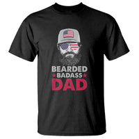 Funny Patriots American Men Bearded Badass Dad T Shirt - Wonder Print Shop