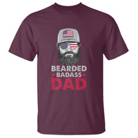 Funny Patriots American Men Bearded Badass Dad T Shirt - Wonder Print Shop