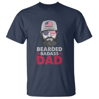 Funny Patriots American Men Bearded Badass Dad T Shirt - Wonder Print Shop