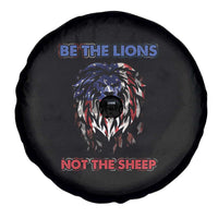 Patriotic American Lion Spare Tire Cover Be The Lions Not The Sheep Retro US Flag