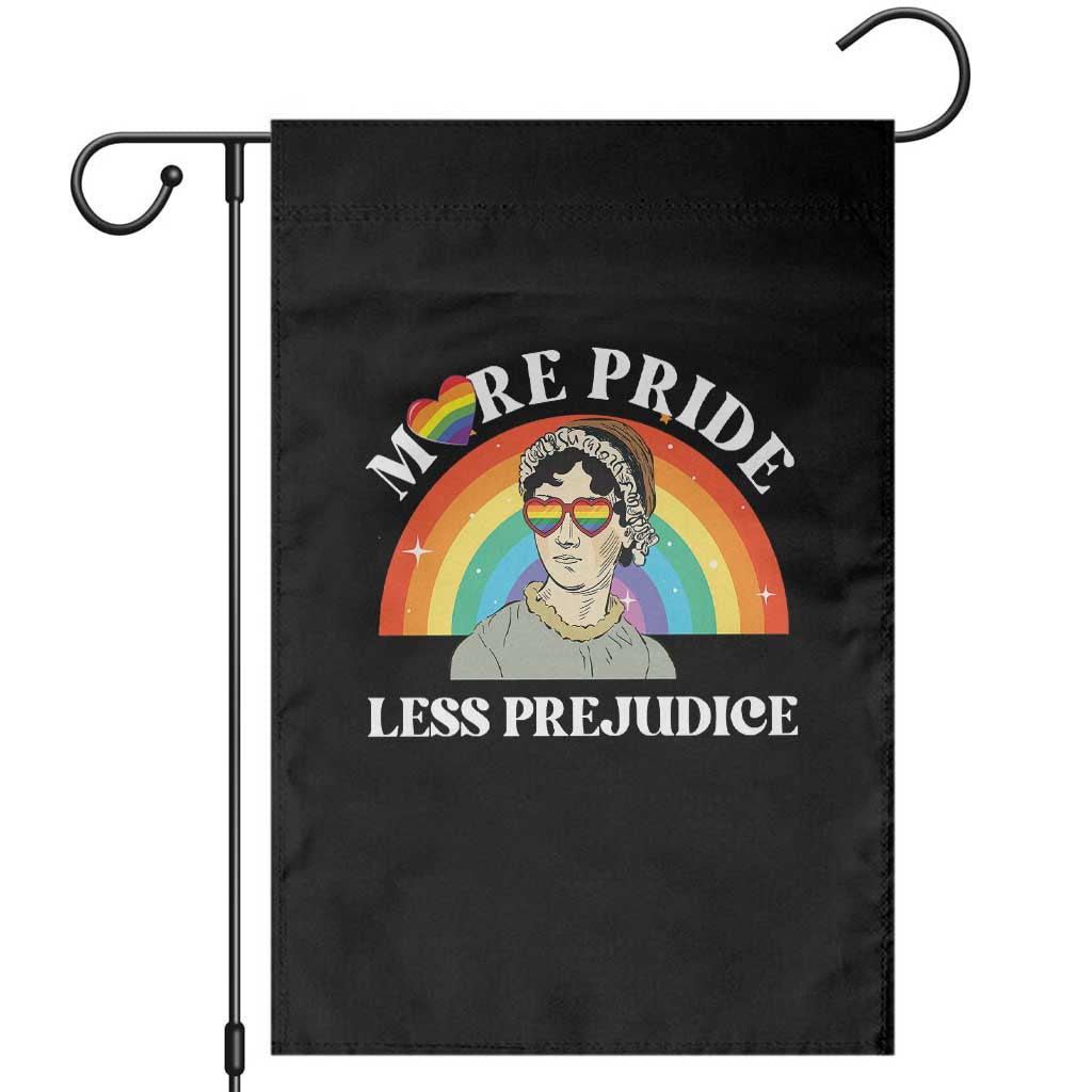 Gay Pride Garden Flag More Pride Less Prejudice LGBT Pride Month - Wonder Print Shop
