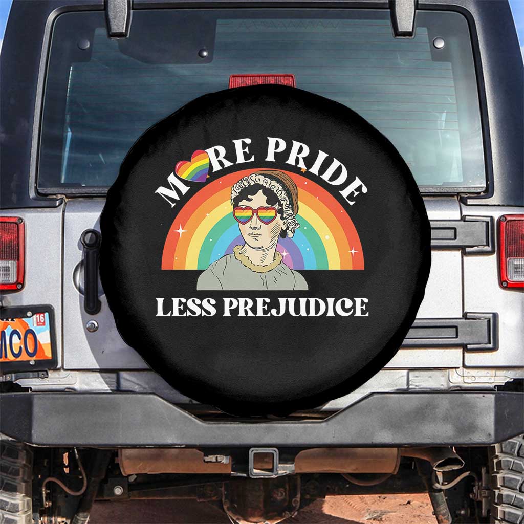 Gay Pride Spare Tire Cover More Pride Less Prejudice LGBT Pride Month - Wonder Print Shop
