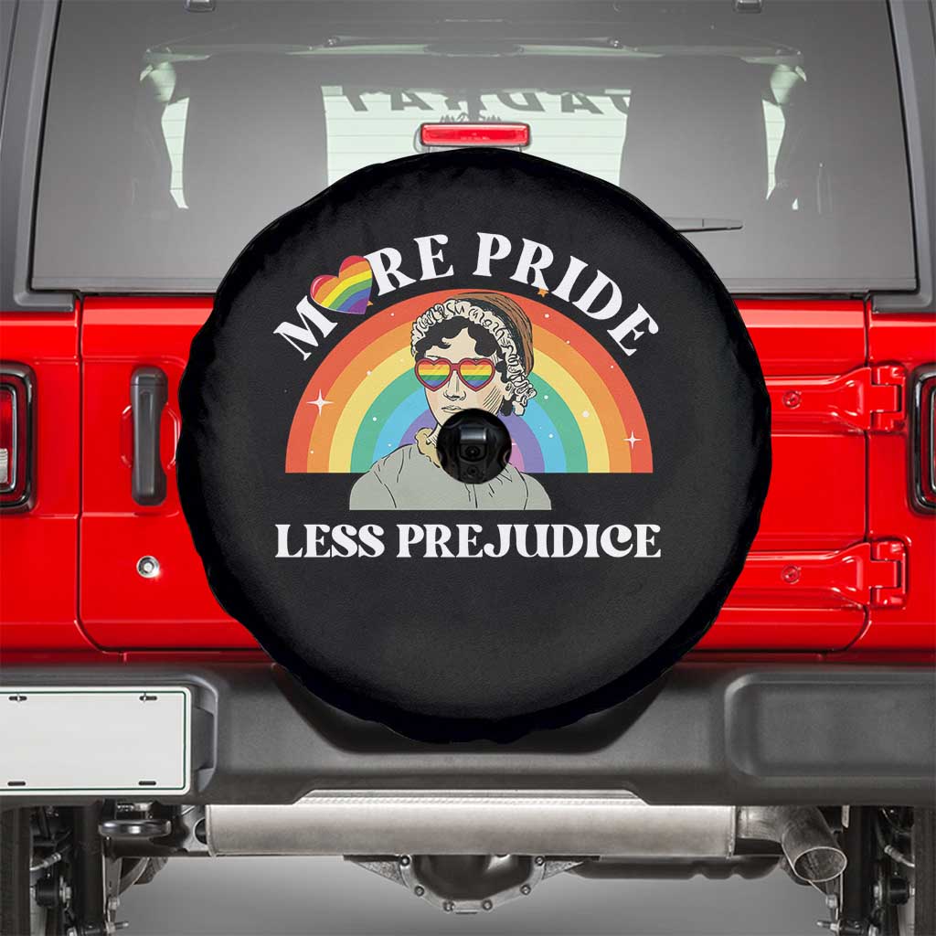 Gay Pride Spare Tire Cover More Pride Less Prejudice LGBT Pride Month - Wonder Print Shop