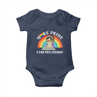 Gay Pride Baby Onesie More Pride Less Prejudice LGBT Pride Month - Wonder Print Shop