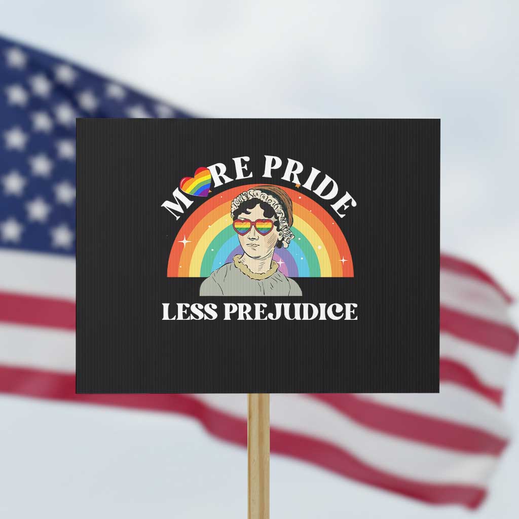 Gay Pride Protest Sign More Pride Less Prejudice LGBT Pride Month - Wonder Print Shop
