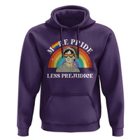 Gay Pride Hoodie More Pride Less Prejudice LGBT Pride Month - Wonder Print Shop