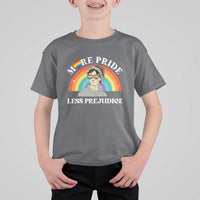 Gay Pride T Shirt For Kid More Pride Less Prejudice LGBT Pride Month - Wonder Print Shop