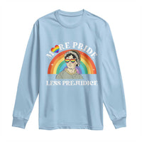 Gay Pride Long Sleeve Shirt More Pride Less Prejudice LGBT Pride Month - Wonder Print Shop
