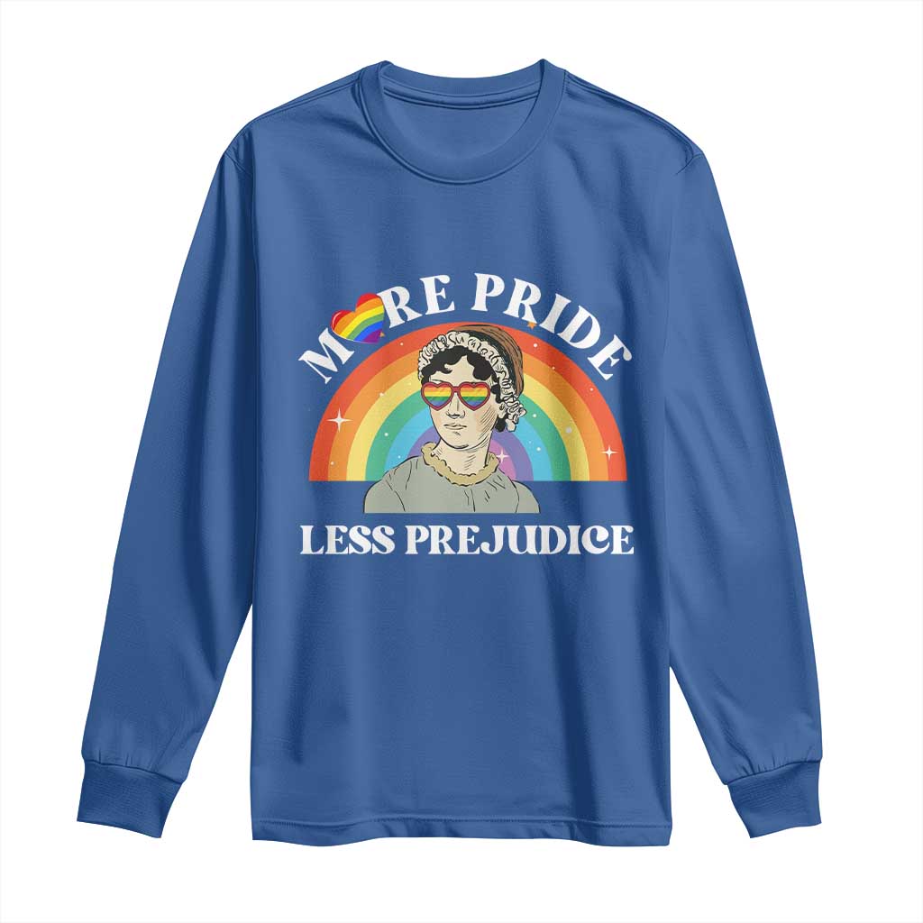 Gay Pride Long Sleeve Shirt More Pride Less Prejudice LGBT Pride Month - Wonder Print Shop