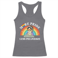 Gay Pride Racerback Tank Top More Pride Less Prejudice LGBT Pride Month - Wonder Print Shop