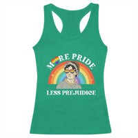 Gay Pride Racerback Tank Top More Pride Less Prejudice LGBT Pride Month - Wonder Print Shop
