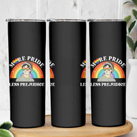 Gay Pride Skinny Tumbler More Pride Less Prejudice LGBT Pride Month - Wonder Print Shop