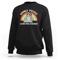 Gay Pride Sweatshirt More Pride Less Prejudice LGBT Pride Month - Wonder Print Shop