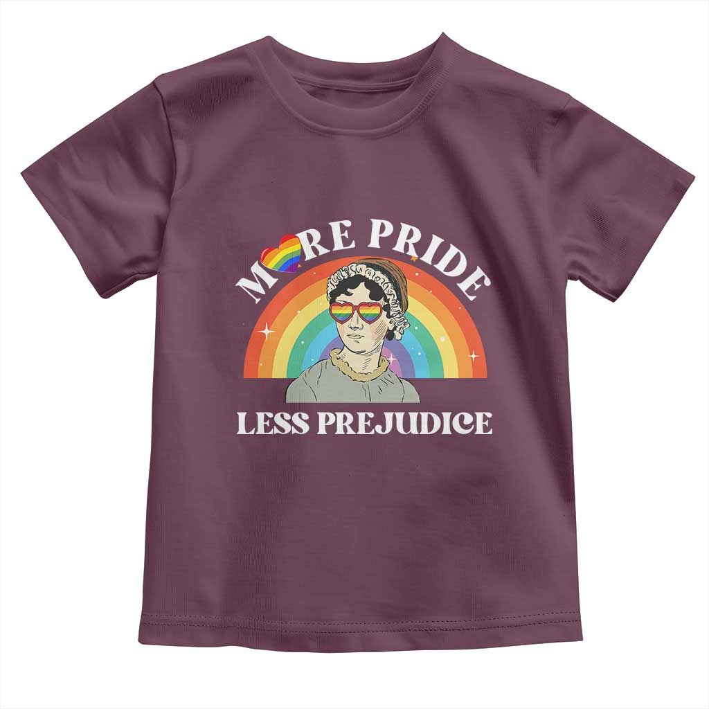 Gay Pride Toddler T Shirt More Pride Less Prejudice LGBT Pride Month - Wonder Print Shop