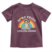 Gay Pride Toddler T Shirt More Pride Less Prejudice LGBT Pride Month - Wonder Print Shop