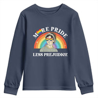 Gay Pride Youth Sweatshirt More Pride Less Prejudice LGBT Pride Month - Wonder Print Shop