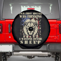 Patriotic American Lion Spare Tire Cover Your First Mistake Was Thinking I Was One Of The Sheep US Flag