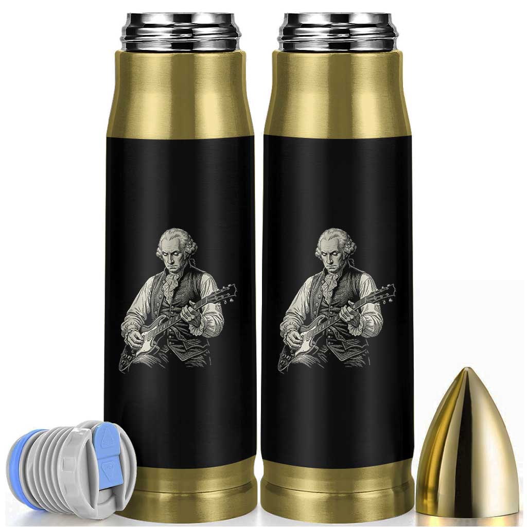 George Washington Rock Star Portrait Bullet Tumbler Funny Electric Guitar Player Founding Father Patriotic Graphic
