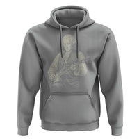 George Washington Rock Star Portrait Hoodie Funny Electric Guitar Player Founding Father Patriotic Graphic