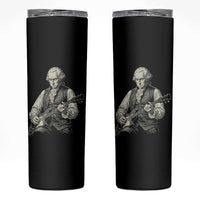 George Washington Rock Star Portrait Skinny Tumbler Funny Electric Guitar Player Founding Father Patriotic Graphic