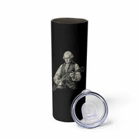 George Washington Rock Star Portrait Skinny Tumbler Funny Electric Guitar Player Founding Father Patriotic Graphic