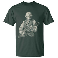 George Washington Rock Star Portrait T Shirt Funny Electric Guitar Player Founding Father Patriotic Graphic