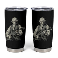George Washington Rock Star Portrait Tumbler Cup Funny Electric Guitar Player Founding Father Patriotic Graphic