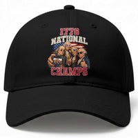 1776 National Champs Funny Founding Fathers Selfie Graphic Baseball Cap George Washington and Ben Franklin Cool Sunglasses Patriotic
