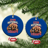 1776 National Champs Funny Founding Fathers Selfie Graphic Ceramic Ornament George Washington and Ben Franklin Cool Sunglasses Patriotic