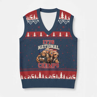 1776 National Champs Funny Founding Fathers Selfie Graphic V-Neck Knit Sweater Vest George Washington and Ben Franklin Cool Sunglasses Patriotic
