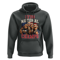1776 National Champs Funny Founding Fathers Selfie Graphic Hoodie George Washington and Ben Franklin Cool Sunglasses Patriotic