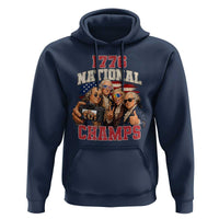 1776 National Champs Funny Founding Fathers Selfie Graphic Hoodie George Washington and Ben Franklin Cool Sunglasses Patriotic
