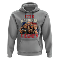 1776 National Champs Funny Founding Fathers Selfie Graphic Hoodie George Washington and Ben Franklin Cool Sunglasses Patriotic